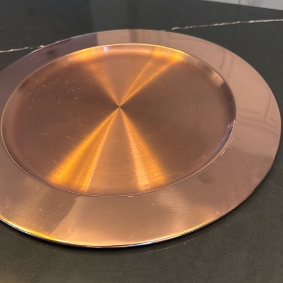 Crate & Barrel Copper Plated Charger - Picture 4 of 10